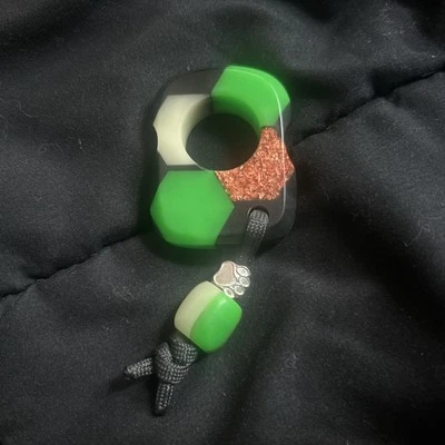 Ben 10 gen 3 Bulldog Knuck w Bead. EDC functional Art Work that Glows - Image 1 of 4