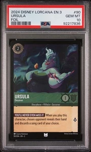 2024 Disney Lorcana EN3 URSULA Deceiver 90/204 *FOIL* PSA 10 GEM MINT - Picture 1 of 2