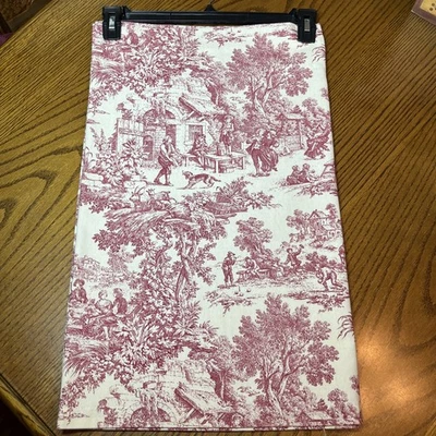 Juego de 2 cortinas vintage Waverly Red Toile Country Life 57 x 24 pulgadas Foto 1 de 4