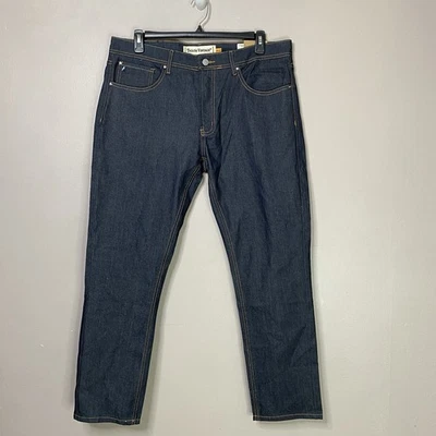 Jeans Tailor Vintage Para Hombre 38x30 Canaan Calce Ajustado Elastizados Índigo Enjuague Lavado Foto 1 de 4