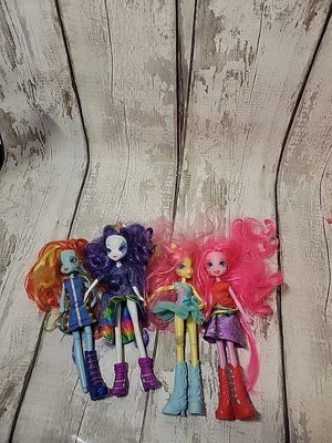 Lote de 4 figuras My Little Pony Equestria Girls 9 pulgadas Rainbow Rocks Foto 1 de 4