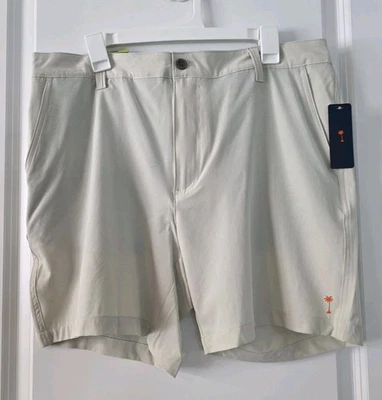 Pantalones Cortos Margaritaville Para Hombres 4 Vías Elastizados Secado Rápido Bronceados Talla 36W X 7 L Bolsillo con Cremallera Foto 1 de 4