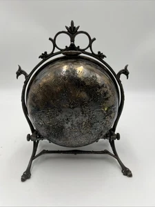 19th Century Antique Victorian Silver-Plated Folding Biscuit Box Fenton Brothers - Picture 1 of 17