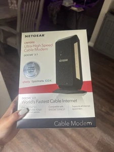 Netgear CM1000 Docsis 3.1 Ultra-high Speed Cable Modem Black New Never Opened - Afbeelding 1 van 1