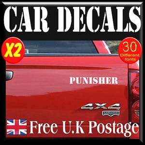 NEW 2x Personalised Stickers / Decals Custom Vinyl Lettering Taxi Car Business - Picture 1 of 1