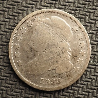 1833 CAPPED BUST SILVER DIME **NICE  ** FREE SHIPPING! X9703 - Image 1 of 2