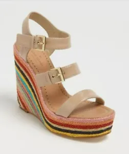 Kate Spade New York Rainbow Platform Wedge Sandals Darla Rope Espadrille Size 10 - Picture 1 of 12