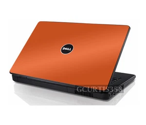 ORANGE Vinyl Lid Skin Cover Decal fits Dell Inspiron 1545 1546 Laptop - Picture 1 of 1