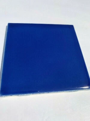 AO NUEVO VINTAGE AMERICAN OLEAN 4" X 4" AZUL REAL S15 BRILLO * 40 * AZULEJOS Foto 1 de 4