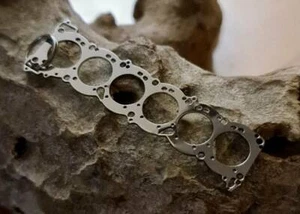 Guarnizione testata portachiavi Nissan Skyline - acciaio inox lucido - Foto 1 di 3