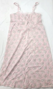 Laura Ashley Women's Summer Nightgown Gown Pajamas Pink Floral NEW Size MEDIUM - Picture 1 of 6