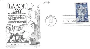 1956 FDC, #1082, 3c Labor Day, Aristocrats-Day Lowry - Bild 1 von 1