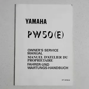 YAMAHA PW50 (E) Motorbike Motorcycle Original Vintage OWNERS SERVICE MANUAL 1992 - Picture 1 of 24
