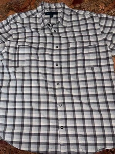 Eastern Mountain Sports EMS Button Shirt Mens XL Plaid Short Sleeve  vented - Picture 1 of 6