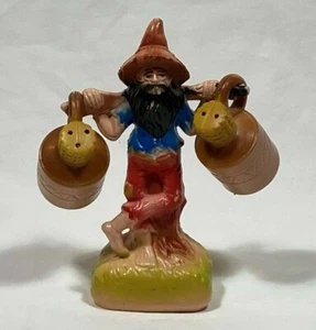 Hillbilly Mountain Man W/Moonshine Jug Salt And Pepper Shakers Plastic Blow Mold - Picture 1 of 5