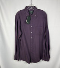 Rodd and Gunn Multose Long Sleeve Button-Up Shirt Cotton Burgundy Size L