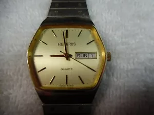 Helbros Quartz Day Date Watch 160-24-54 - Picture 1 of 4
