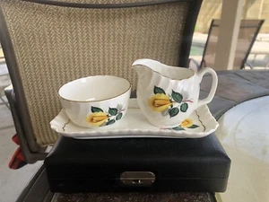 Vintage "Royal Adderley" Bone China Floral Sugar, Creamer & Tray Set - Picture 1 of 9