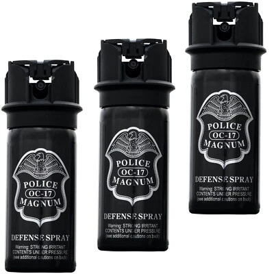 PACK 3 Police Magnum 2oz Abatible Top Spray de Pimienta Defensa Seguridad Protección Foto 1 de 4