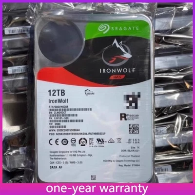 New Seagate ST12000VN0008 12TB IronWolf 3.5"SATA 7200rpm Internal Hard Drive HDD - Image 1 of 4