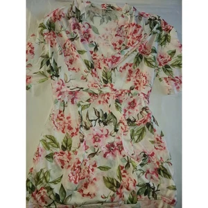 Show Me Your MuMu O/S Estilo Envolvente Estampado Floral Manga Corta Bata Kimono LEER - Imagen 1 de 24