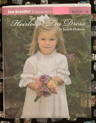 Sew beautiful collection “Heirloom Tea Dress by Judith Dobson” Sizes 2T-10 UC/FF - Image 1 of 3