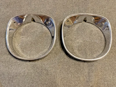 1970 70 Chevrolet Chevelle RH & LH Headlight Bezels 3972923 3972924 OEM - Image 1 of 4
