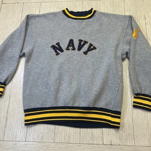 Vintage Navy Midshipmen Sweater Mens Large NCAA College Crewneck 90s - Picture 1 of 8
