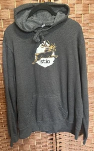 Sudadera con Capucha Stio Jackalope Gráfico Pullover Gris Informal Para Mujer Grande - Imagen 1 de 6