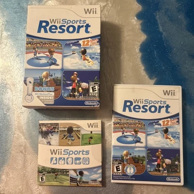 Wii Sports Resorts And Wii Sports CIB Lot With Box No Controller - Image 1 of 4