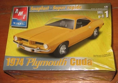 AMT 1974 Plymouth Cuda Barracuda 1/25 Snap Kit # 31855 Factory Sealed - Image 1 of 4