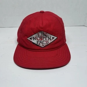 Vintage North Face Trucker Mütze Baseball Cap Snapback Distressed Rot Sunwashed - Bild 1 von 10