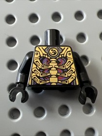 LEGO Black Minifigure Torso Ninjago Overlord Golden Master njo0107 Preowned