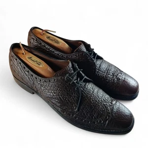 Allen Edmonds Nassau Oxford Dress Shoes Mens Size 10.5 AAA Dark Brown Leather - Picture 1 of 10