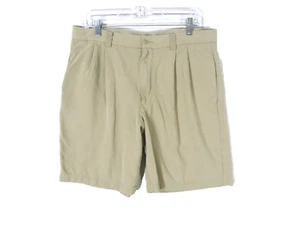 Tommy Banama Relax Men's Shorts Size 34 Pleated Chino Mid-Rise 100% Silk Beige - Picture 1 of 4