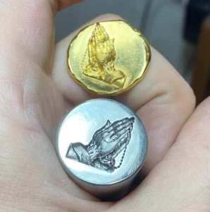 3D Beten Hand Metall Stempel Werkzeug für Schmuck Silber Gold Prägen Stanze Handwerk - Bild 1 von 2