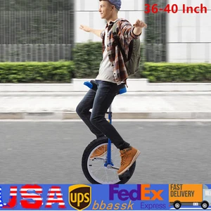24" Wheel Outdoor Sports Unicycle Adjustable Seat Exercise Bicycle Fitness Bike - Picture 1 of 24