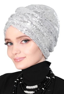 Envoltório de cabeça turbante instantâneo feminino pré-amarrado. Cachecol quimio fácil de usar hijab bonet - Imagem 1 de 3