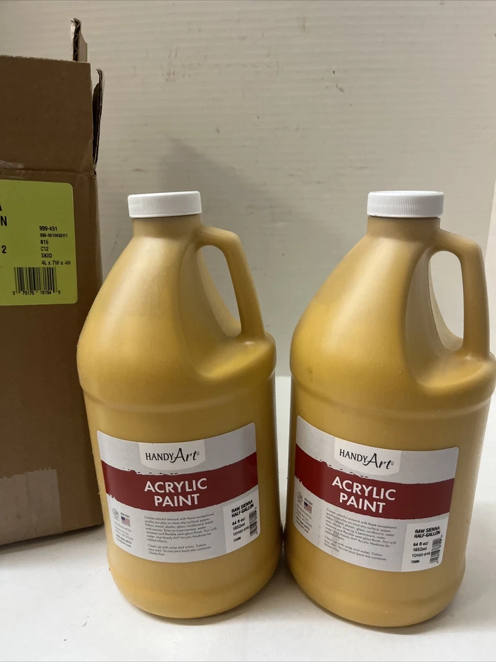 Handy Art Acrylic Paint Half Gallon RAW SIENNA QTY 2 (half Gallons ) - Image 1 of 4