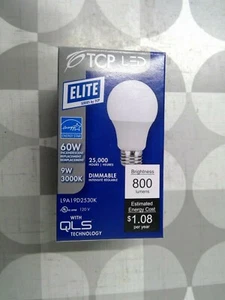 TCP L9A19D2530K 9W 3000K LED Dimmable A Shape Bulb **Free Shipping** - Picture 1 of 4