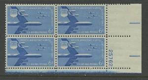 US C49, 1957 6c AIRCRAFT, LR PBOF4, MNH (US3692K) - Picture 1 of 1
