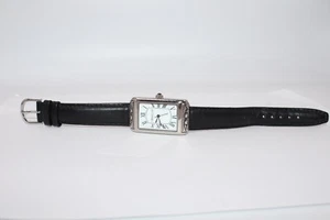 COLDWATER CREEK QUARTZ WOMEN'S Wrist Watch Working LEATHER BAND WHITE DIAL - Picture 1 of 4