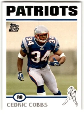 2004 Topps Cedric Cobbs Rookie #365 New England Patriots - Image 1 of 2