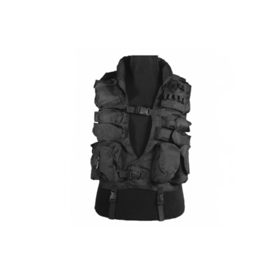 GILET Veste Tactique Noir Mutipoche Airsoft neuf - Photo 1/1