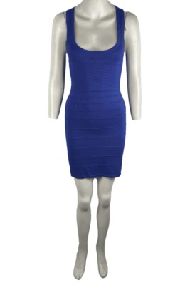 Mini vestido Tricot Joli azul royal tamanho M - Imagem 1 de 2