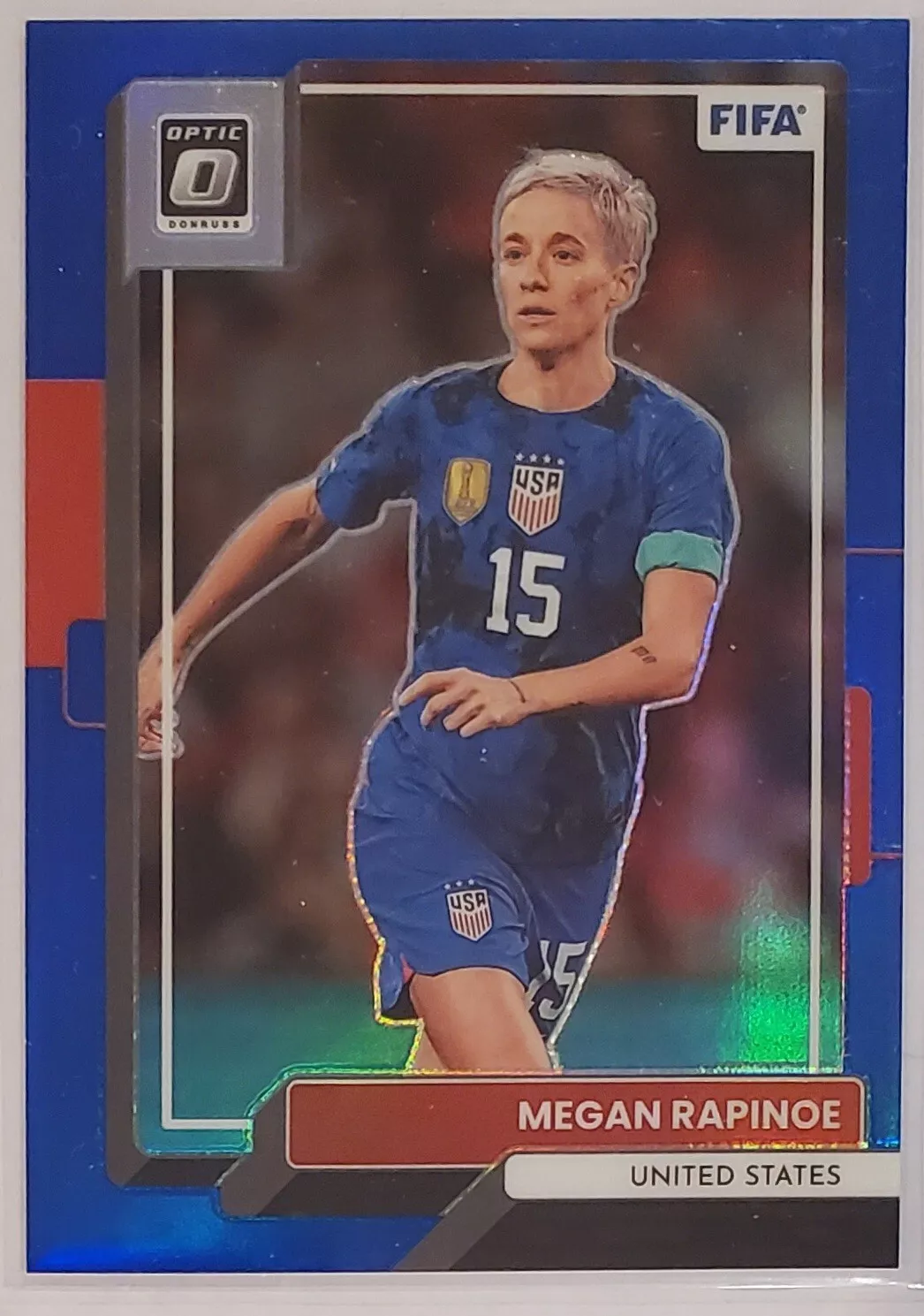 2022-23 Panini Donruss Optic #126 Megan Rapinoe Blue Prizm /99
