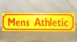 Double Sided Vintage Metal Sign "MENS ATHLETIC" - Picture 1 of 6