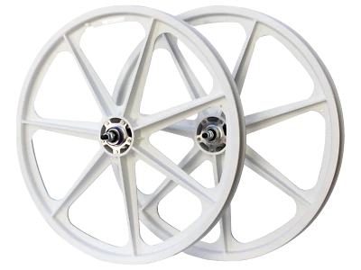 SKYWAY 24" Tuff II Rivet Wheels White - Image 1 of 2