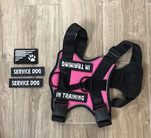 VOOPET Vest Harness + Service Dog/In Training Patches Reflective Large NWOT - Picture 1 of 12