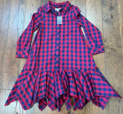 Vestido Pañuelo Chasing Fireflies Cuadros Rojo Azul Nuevo Talla 8 Foto 1 de 4